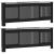 Capac pentru radiator 2 pcs Negru (142-205) x 20.5 x 81.5 cm GartenMobel Dekor