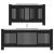 Capac pentru radiator 2 pcs Negru (142-205) x 20.5 x 81.5 cm GartenMobel Dekor