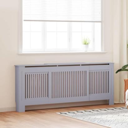 Capac pentru radiator 2 pcs Gri (142-205) x 20.5 x 81.5 cm GartenMobel Dekor