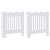 Capac pentru radiator 2 pcs Alb 78 x 19 x 81.5 cm Lemn compozit GartenMobel Dekor
