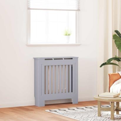 Capac pentru radiator 2 pcs Gri 78 x 19 x 81.5 cm Lemn compozit GartenMobel Dekor