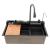 MH7546-SET-06 Chiuveta multifunctionala din inox nano black, honeycomb, seria Decor MIXXUS Innovative ReliableTools