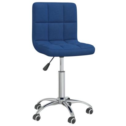 Scaun de bucătărie pivotant, albastru, material textil GartenMobel Dekor