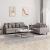 Set de canapea cu perne, 2 piese, gri taupe, material textil GartenMobel Dekor