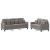 Set de canapea cu perne, 2 piese, gri taupe, material textil GartenMobel Dekor