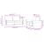 Set de canapele cu perne, 2 piese, roz, catifea GartenMobel Dekor