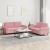 Set de canapele cu perne, 2 piese, roz, catifea GartenMobel Dekor