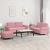 Set de canapele cu perne, 3 piese, roz, catifea GartenMobel Dekor