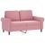 Set de canapele cu perne, 3 piese, roz, catifea GartenMobel Dekor