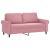 Set de canapele cu perne, 3 piese, roz, catifea GartenMobel Dekor