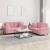 Set canapea cu perne, 2 piese, roz, catifea GartenMobel Dekor