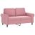 Set de canapele cu perne, 2 piese, roz, catifea GartenMobel Dekor