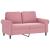 Set canapea cu perne, 2 piese, roz, catifea GartenMobel Dekor