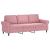 Set canapea cu perne, 2 piese, roz, catifea GartenMobel Dekor