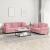 Set canapea cu perne, 2 piese, roz, catifea GartenMobel Dekor
