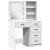 Masă de Machiaj 2 pcs Alb 50 x 41 x 135 cm Lemn compozit GartenMobel Dekor