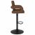 Scaune de bar, 2 buc., maro, material textil GartenMobel Dekor