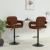 Scaune de bar, 2 buc., maro, material textil GartenMobel Dekor