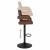 Scaune de bar, 2 buc., maro, material textil GartenMobel Dekor