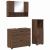 Set de mobilier pentru baie 3 pcs Stejar brun 76.5 x 35 x 64 cm GartenMobel Dekor