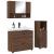 Set de mobilier pentru baie 3 pcs Stejar brun 76.5 x 35 x 64 cm GartenMobel Dekor