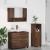 Set de mobilier pentru baie 3 pcs Stejar brun 76.5 x 35 x 64 cm GartenMobel Dekor