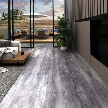 Plăci pardoseală autoadezive, lemn gri mat, 2,51 m², 2 mm, PVC GartenMobel Dekor