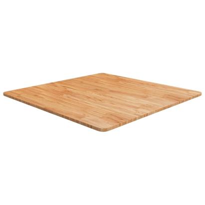 Blat masă pătrat maro deschis 80x80x1,5cm lemn stejar tratat GartenMobel Dekor