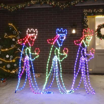 Figurină trei Regi de Crăciun, 504 LED-uri, 99,5x45,5 cm GartenMobel Dekor