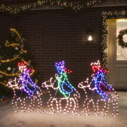 Figurină de Crăciun Cei trei magi, 504 LED-uri, 70x50 cm GartenMobel Dekor