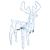 Figurine ren de Crăciun cu cap mobil, alb rece, 76x42x87 cm GartenMobel Dekor