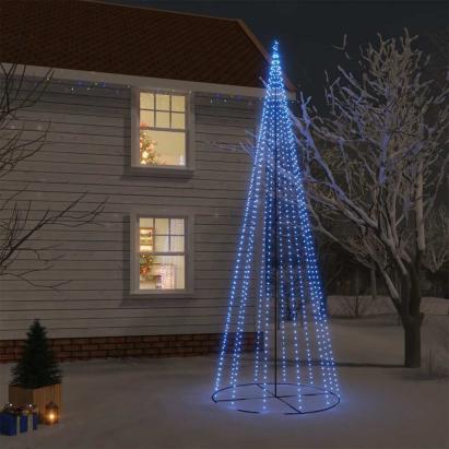 Brad de Crăciun conic, 732 LED-uri, albastru, 160x500 cm GartenMobel Dekor