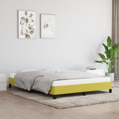 Cadru de pat fără saltea, verde, 140x200 cm, textil GartenMobel Dekor