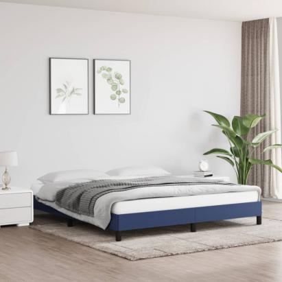 Cadru de pat fără saltea, albastru, 180x200 cm, textil GartenMobel Dekor