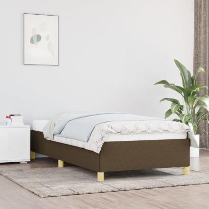 Cadru de pat fără saltea, maro închis, 90x190 cm, textil GartenMobel Dekor
