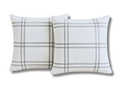 Set 2 Perne 60x60 Somnart Belina Grid, microfibra, lavabile la masina, vidat Relax KipRoom