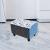 Taburet, design mozaic, albastru & alb GartenMobel Dekor