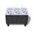 Taburet, design mozaic, albastru & alb GartenMobel Dekor