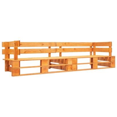 Canapea de grădină cu 2 locuri din paleți, maro miere, lemn GartenMobel Dekor