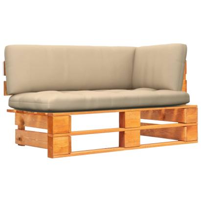 Canapea colțar de grădină din paleți maro miere lemn pin tratat GartenMobel Dekor