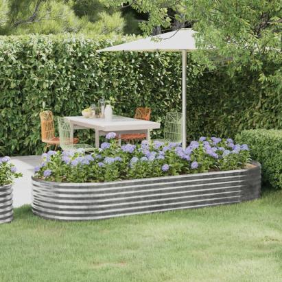 Strat înălțat grădină 249x100x36 cm oțel galvanizat GartenMobel Dekor