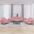 Set de canapele cu perne, 3 piese, roz, catifea GartenMobel Dekor