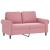 Set de canapele cu perne, 4 piese, roz, catifea GartenMobel Dekor