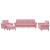 Set de canapele cu perne, 4 piese, roz, catifea GartenMobel Dekor