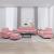 Set de canapele cu perne, 4 piese, roz, catifea GartenMobel Dekor