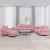 Set canapea cu perne, 4 piese, roz, catifea GartenMobel Dekor