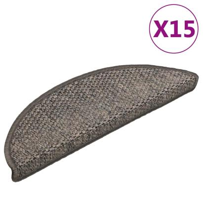 Covoraș scări autoadeziv 15 buc maro bej 56x17x3cm aspect sisal GartenMobel Dekor
