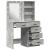 Masă de Machiaj 2 pcs Gri 50 x 41 x 135 cm Lemn compozit GartenMobel Dekor