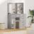 Masă de Machiaj 2 pcs Gri 50 x 41 x 135 cm Lemn compozit GartenMobel Dekor