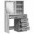 Masă de Machiaj 2 pcs Gri 50 x 41 x 135 cm Lemn compozit GartenMobel Dekor